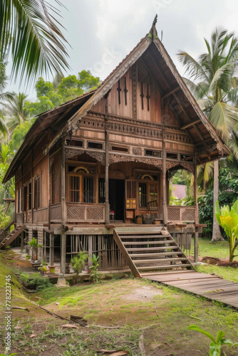 An isolated Malay traditional house