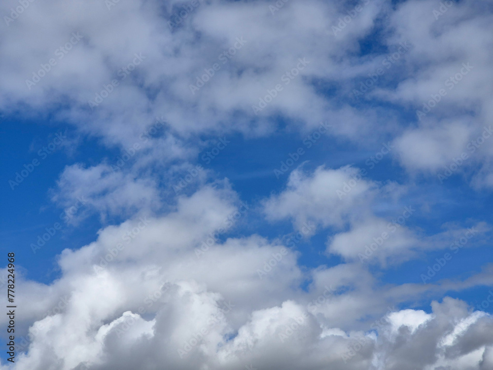 Cumulus clouds in the sky. Fluffy cloud shapes Cumulus clouds in the sky. Fluffy cloud shapes