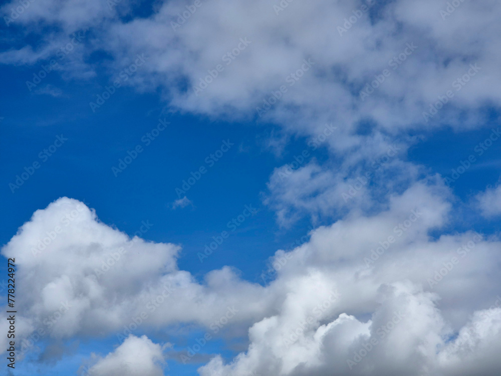 Cumulus clouds in the sky. Fluffy cloud shapes Cumulus clouds in the sky. Fluffy cloud shapes