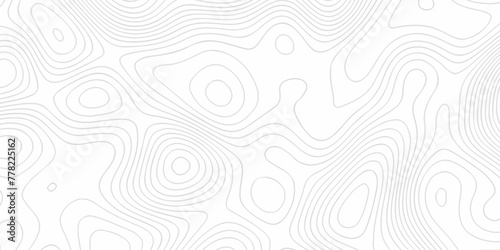 Topographic map background geographic line map with seamless ornament design. The black on white contours vector topography stylized height of the lines map.	