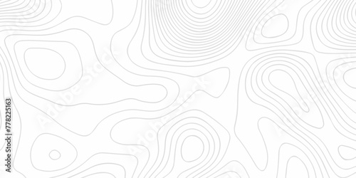 Topographic map background geographic line map with seamless ornament design. The black on white contours vector topography stylized height of the lines map.	