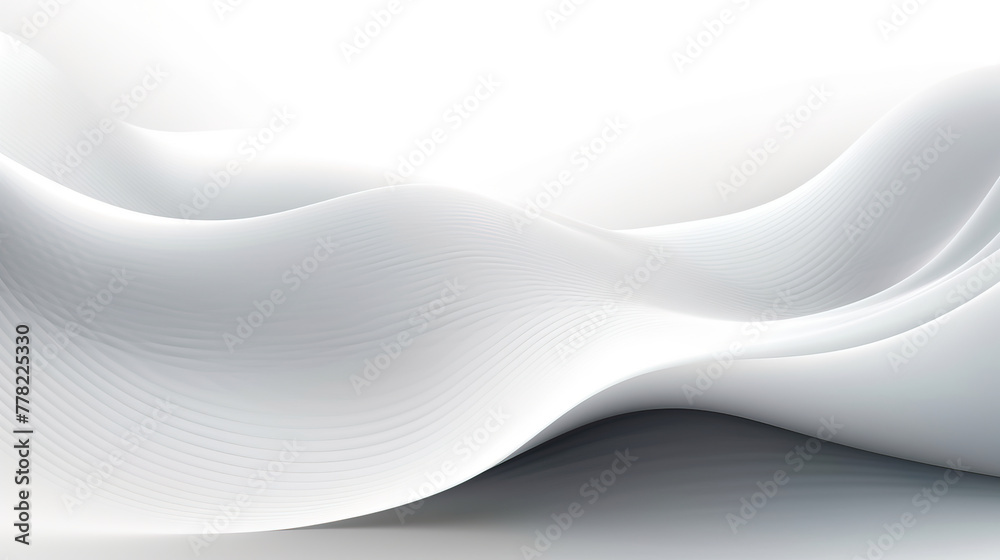 Minimalist art with flowing white waves Minimalist art with flowing white waves