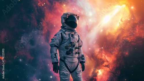 Futuristic astronaut exploring the mesmerizing cosmic galaxy © Robert Kneschke