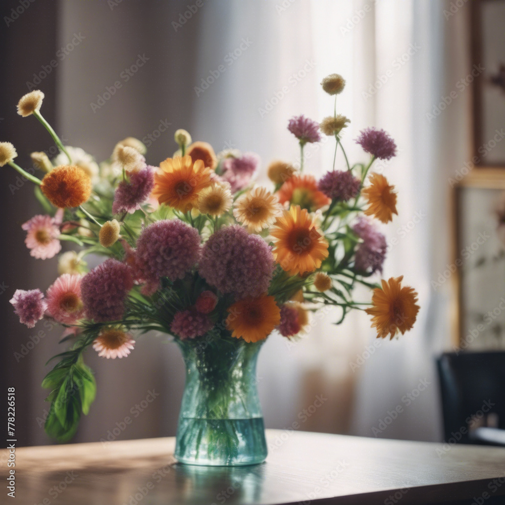 Illustration still life flowers in a vase Illustration still life flowers in a vase