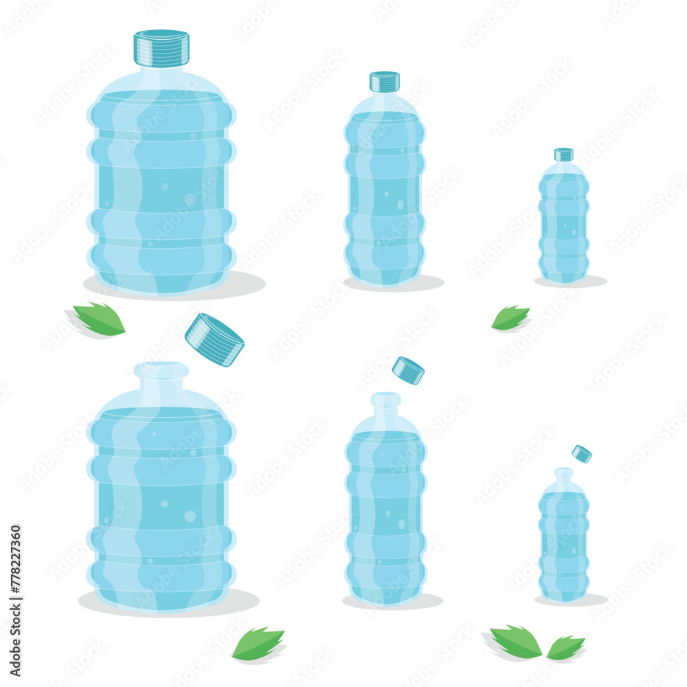 Vector water containers with different sizes. All isolated on white Background Water Splash water ripples and drops design elements Clean Fresh Water Containers Nature Beverage full of minerals Drink Vector water containers with different sizes. All isolated on white Background Water Splash water ripples and drops design elements Clean Fresh Water Containers Nature Beverage full of minerals Drink