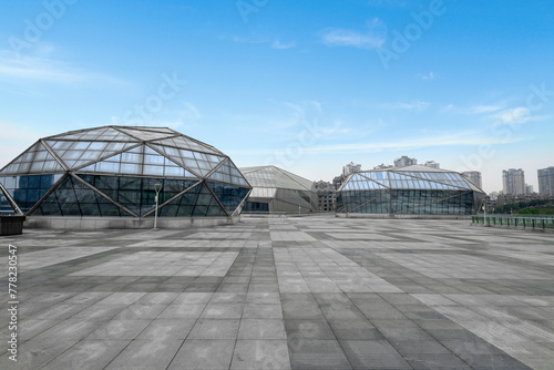 The appearance of modern buildings in empty squares and science museums © onlyyouqj