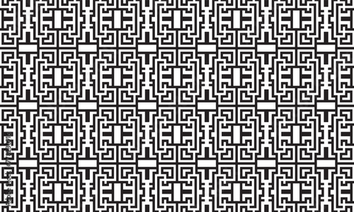 Embrace timeless elegance with this captivating black and white geometric pattern. Perfect for adding sophistication to your designs.