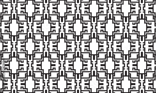 Embrace timeless elegance with this captivating black and white geometric pattern. Perfect for adding sophistication to your designs.