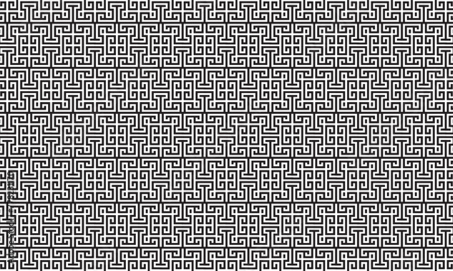 Embrace timeless elegance with this captivating black and white geometric pattern. Perfect for adding sophistication to your designs.