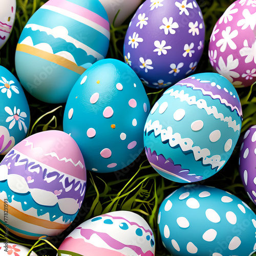 easter pattern with eggs