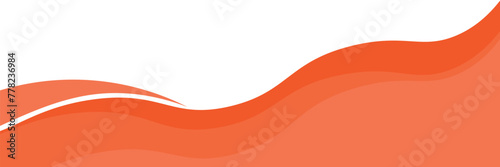 Vector orange line background curve element with white space for text and message design, overlapping layers, vector. photo