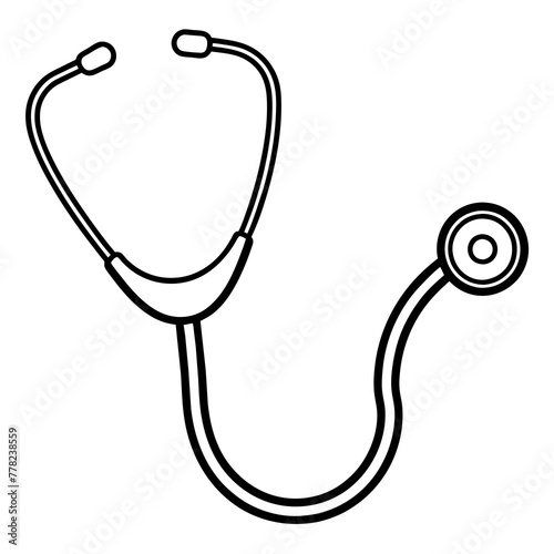 stethoscope isolated on white
