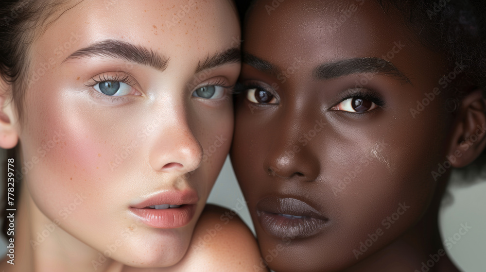 Natural Beauty Campaign, natural beauty campaign, highlighting the beauty of people with diverse skin tones. Natural Beauty Campaign, natural beauty campaign, highlighting the beauty of people with diverse skin tones.