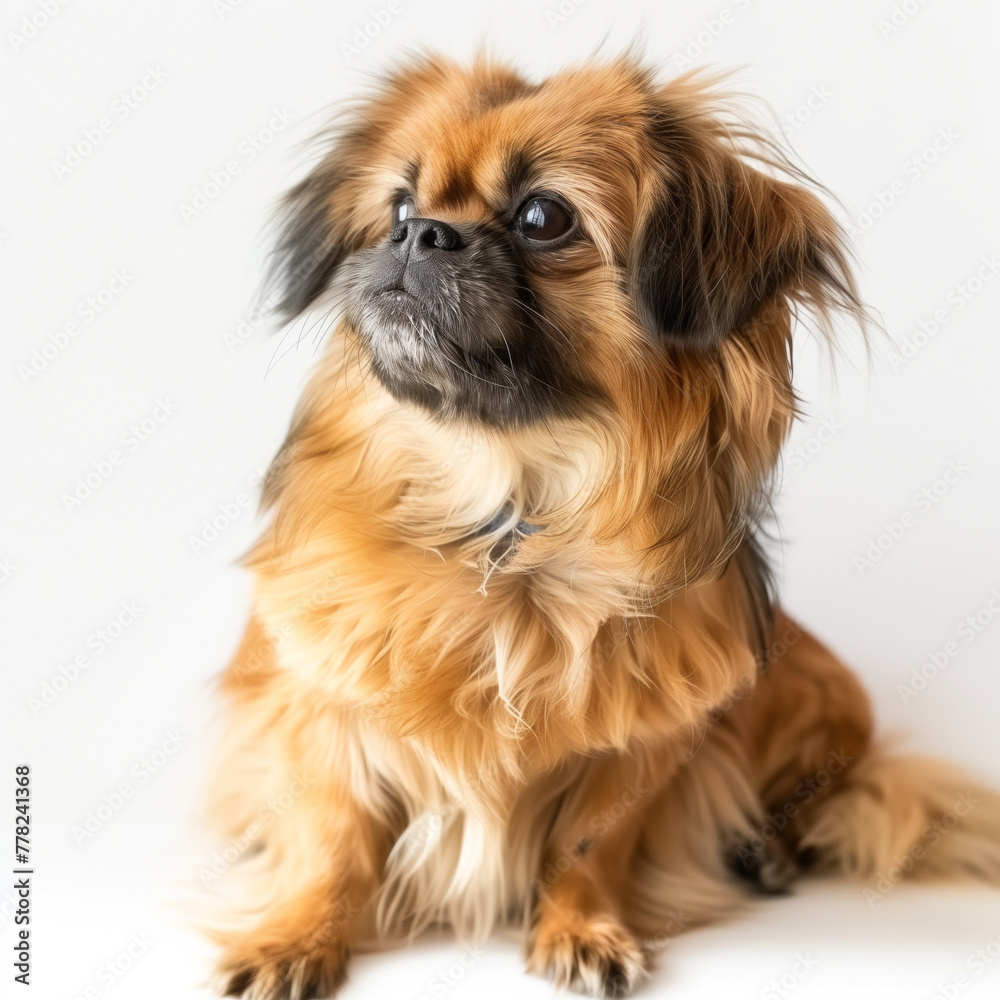 Shitzhu Dog, Brown-Colored, Captured Shitzhu Dog, Brown-Colored, Captured