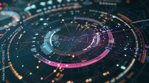 Wallpaper Mural Radar chart assessing the financial health of leading tech companies low texture Torontodigital.ca