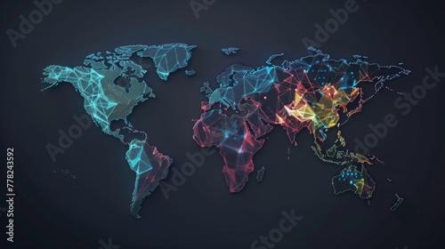 Mobile Payment Adoption Rates World map colorcoded to show the adoption rates of mobile payment solutions in different regions hyper realistic