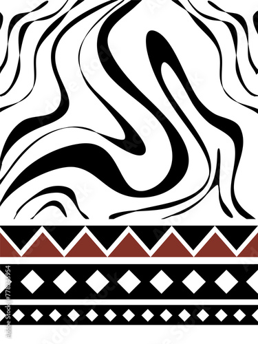 vector oriental native and swirl surface pattern design, designed for textiles, interior decorations, crafts, graphics, and backgrounds. Embroidery pattern, not able to use as seamless pattern.