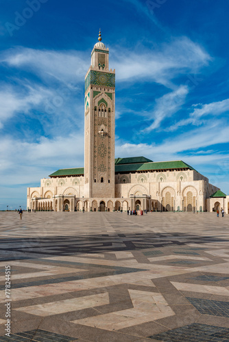 The Hassan II Mosque is a mosque in Casablanca, Morocco. It is the largest mosque in Morocco and the 7th largest in the world.