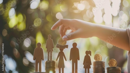 Estate planning visualization, showcasing the distribution of assets and wealth to beneficiaries through wills and trusts no dust