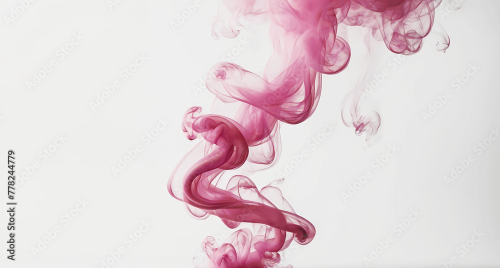 Naklejka premium Abstract pink smoke on white background
