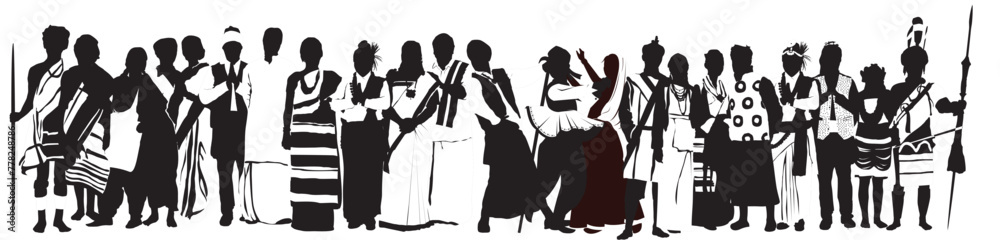 traditional dress silhouette