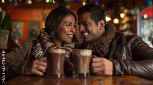 Cozy Couple Enjoying Coffee Together