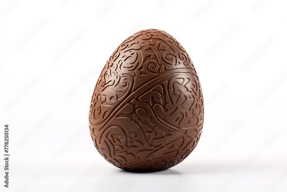 Chocolate Easter egg, isolated on a white background сreated with Generative Ai Chocolate Easter egg, isolated on a white background сreated with Generative Ai