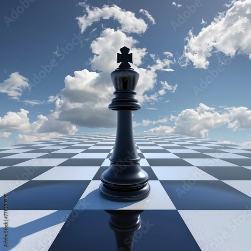 Concept of business success Chess metaphor, strategic moves