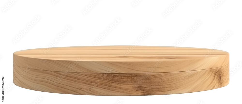 Round wooden pedestal podium, cut out Round wooden pedestal podium, cut out
