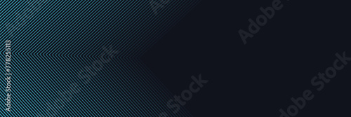 Dark blue abstract background with glowing geometric lines. Modern shiny blue rounded square lines pattern. Elegant graphic design. eps 10