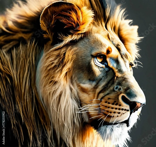 portrait of a lion