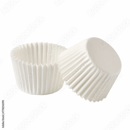 White paper baking forms for muffins