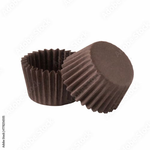 Brown paper baking forms for muffins