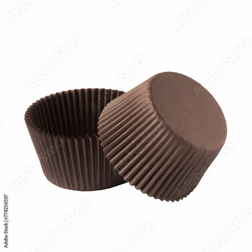 Brown paper baking forms for muffins