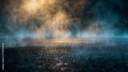 blurry, misty outdoor asphalt background
