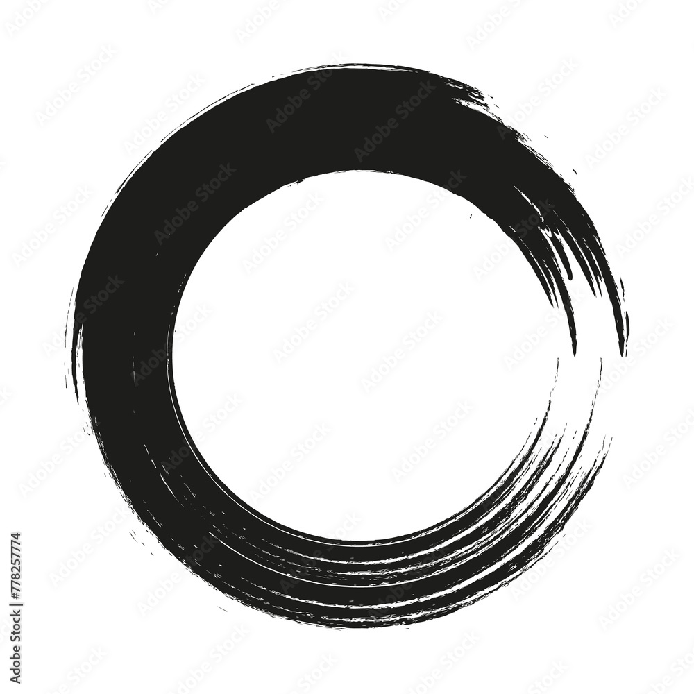Grunge circle frame. Grunge circle drawn with brush strokes. A circle drawn in ink. Grunge circle frame. Grunge circle drawn with brush strokes. A circle drawn in ink.