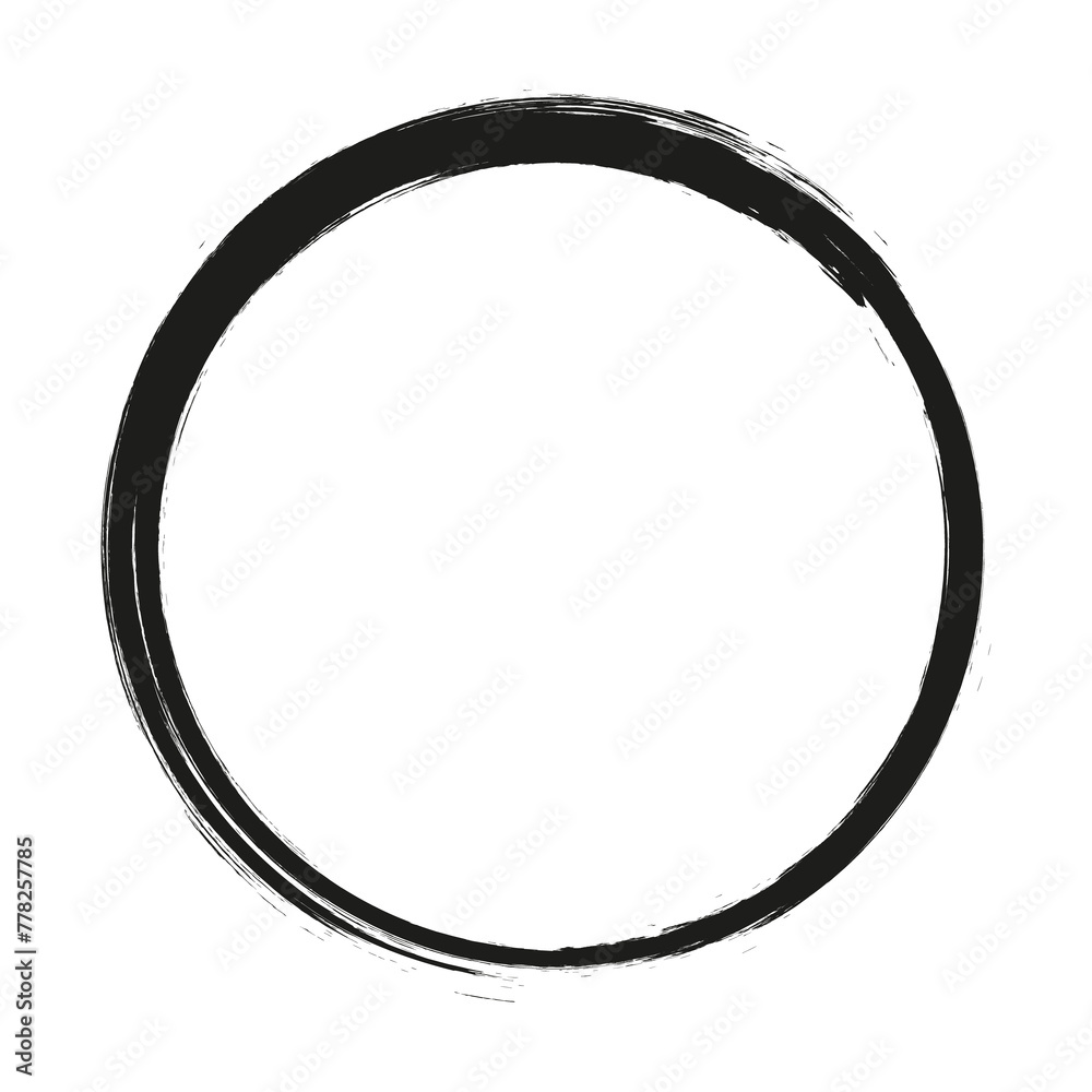 Grunge circle frame. Grunge circle drawn with brush strokes. A circle drawn in ink. Grunge circle frame. Grunge circle drawn with brush strokes. A circle drawn in ink.