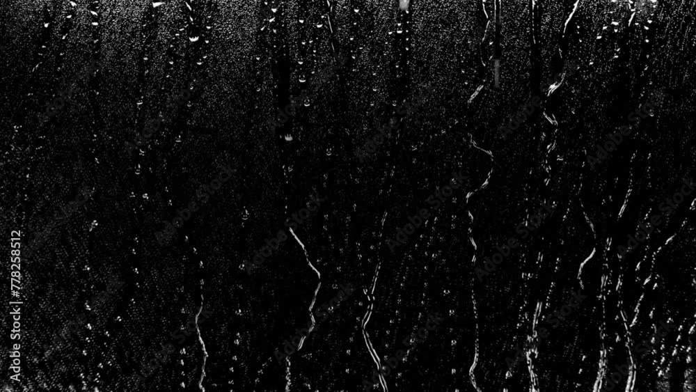 rain drop video on black background