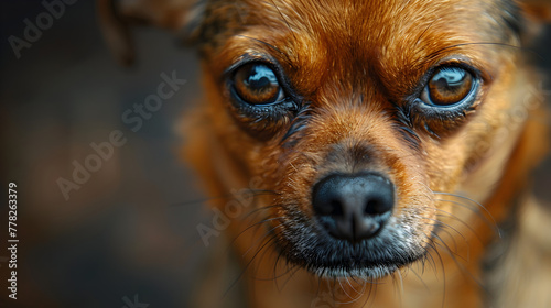 Angry Little Dog with a Fierce and Aggressive Expression for an Intense and Feisty Appearance photo