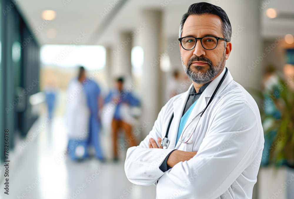 Portrait of a medical worker in a hospital Portrait of a medical worker in a hospital