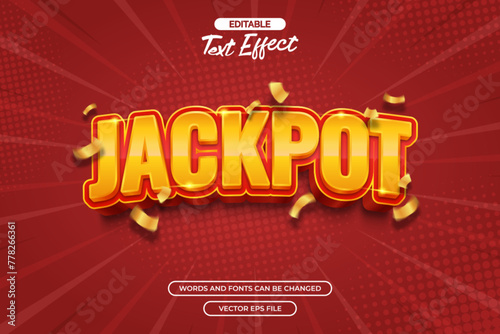 Jackpot editable text effect