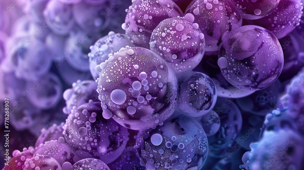 Abstract colorful spheres with water droplets Abstract colorful spheres with water droplets