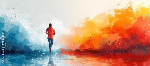 "Run for Your Goals" Concept - Artistic and Optimistic Illustration
