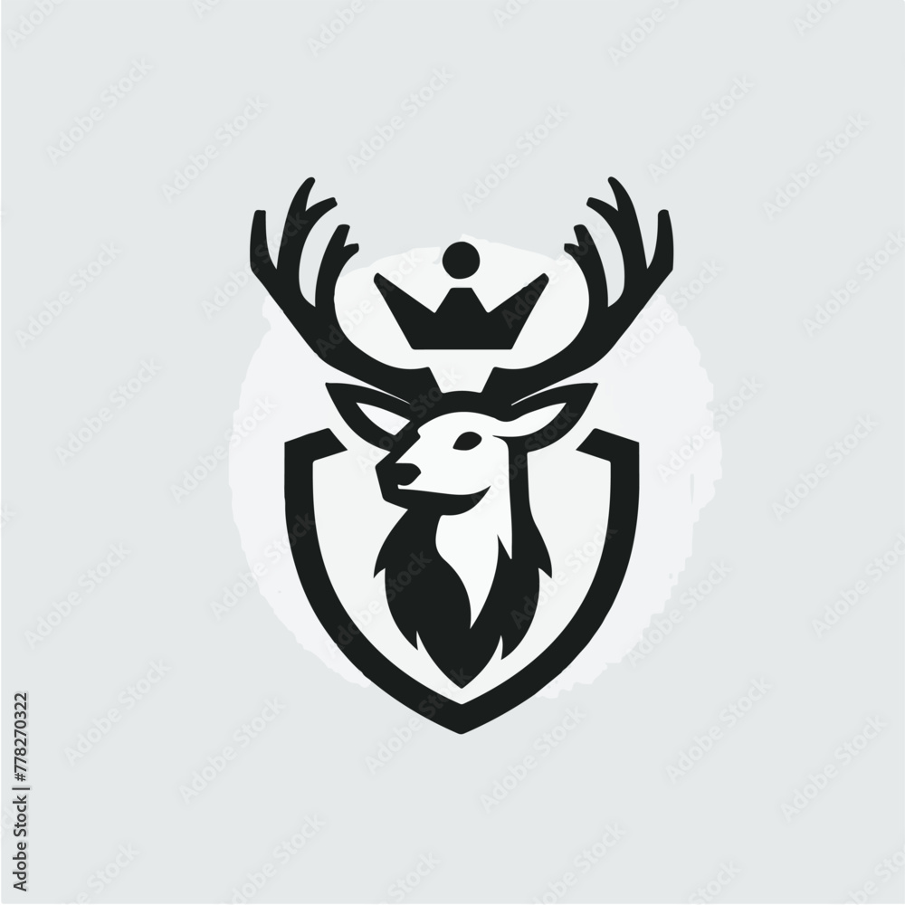 Deer vector logo image with the beauty of its horns Deer vector logo image with the beauty of its horns