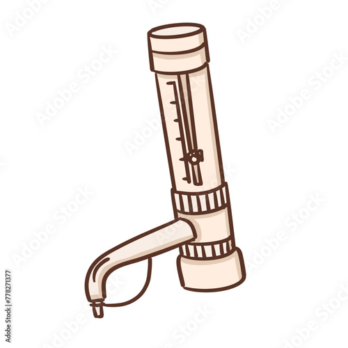 water pump with scale illustration