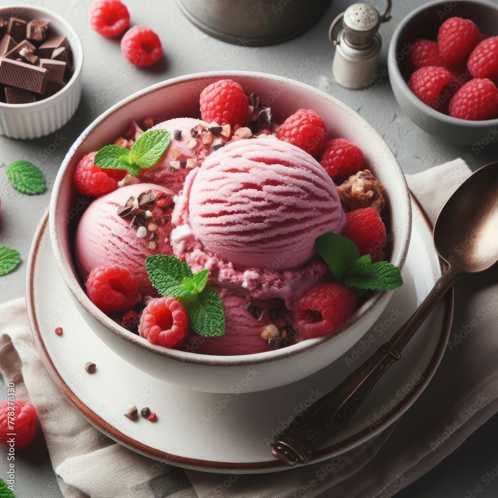 Raspberry ice cream