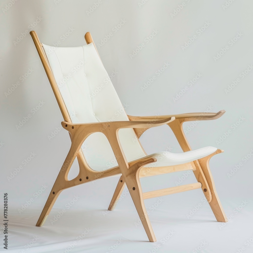 Simple Wooden chair on white background Simple Wooden chair on white background