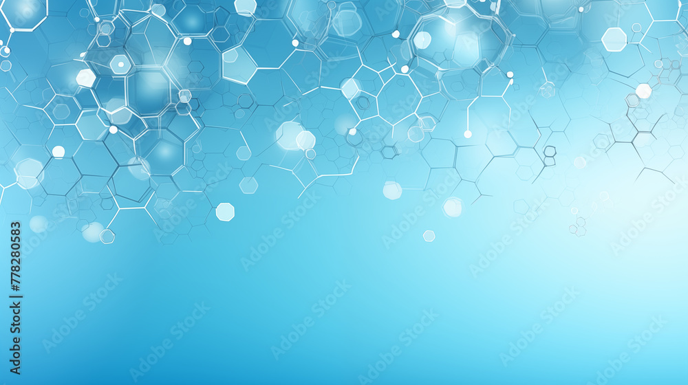 Abstract Blue Molecular Structure Background Abstract Blue Molecular Structure Background