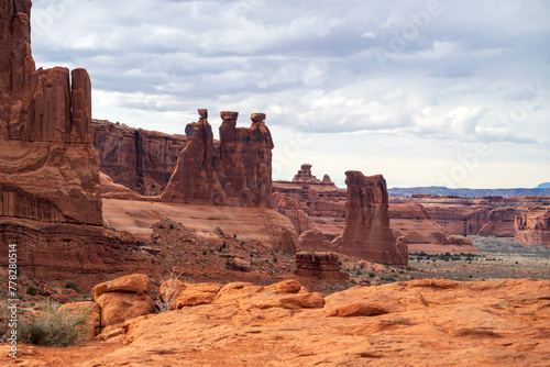 Beautiful hoodoos in the Arches National park
