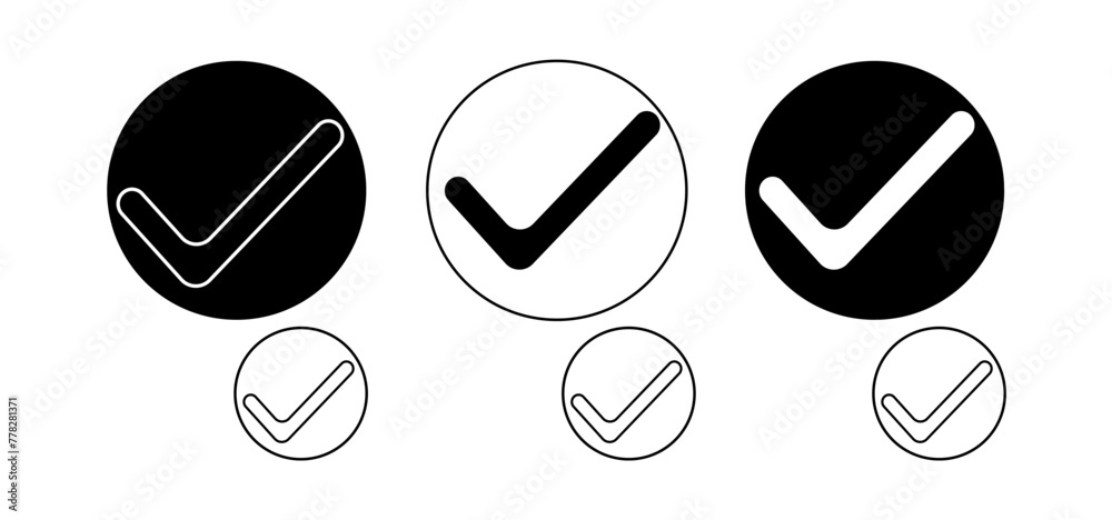 Fototapeta premium 2d illustration Checkbox Tick